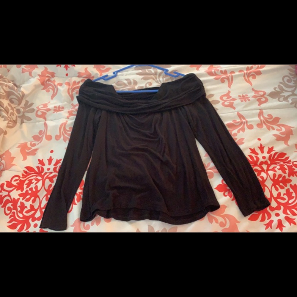 Off the shoulder black top. Charlotte Russe.